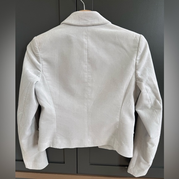 Theory Luxe Light Grey Mini Rib Corduroy Blazer • S - Picture 7 of 9